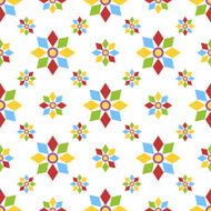 Geometric flowers pattern