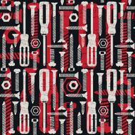 Scratched seamless pattern with screws and screwdrivers 2