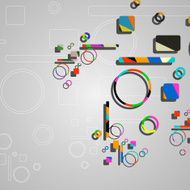 Colorful abstract circles background N13