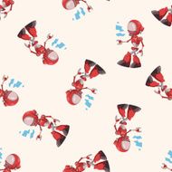 robot cartoon seamless pattern background N29