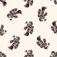 robot cartoon seamless pattern background N35