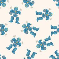 robot cartoon seamless pattern background N36