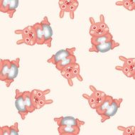 easter rabbit cartoon seamless pattern background N2