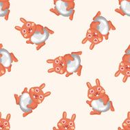 easter rabbit cartoon seamless pattern background N4