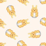easter rabbit cartoon seamless pattern background N5