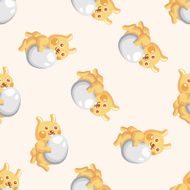 easter rabbit cartoon seamless pattern background N8