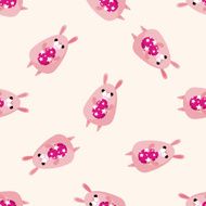easter rabbit cartoon seamless pattern background N15