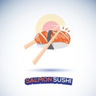 salmon sushi - vector illustration