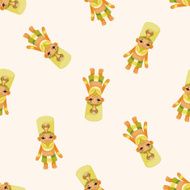 pharaoh cartoon seamless pattern background N2