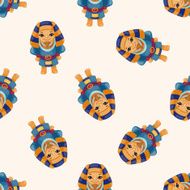 pharaoh cartoon seamless pattern background N3