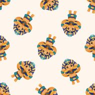 pharaoh cartoon seamless pattern background N6