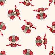 God of wealth cartoon seamless pattern background