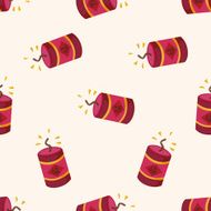 " Wish spring comes" Chinese firecrackers cartoon seamless pattern background