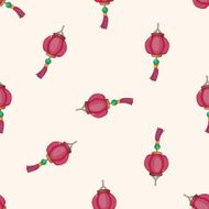 Chinese New Year decorative lantern cartoon seamless pattern background