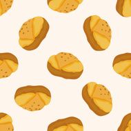 bread cartoon seamless pattern background N15