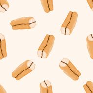 bread cartoon seamless pattern background N23