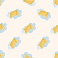 folder file icon cartoon seamless pattern background