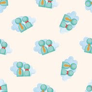 Contact person icon cartoon seamless pattern background