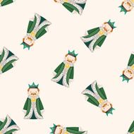 Royal theme king cartoon seamless pattern background N2