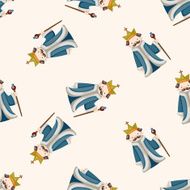 Royal theme king cartoon seamless pattern background N3