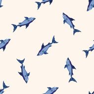 fish cartoon seamless pattern background N2