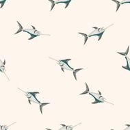 fish cartoon seamless pattern background N3