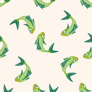 fish cartoon seamless pattern background N6