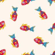 fish cartoon seamless pattern background N7