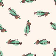 Aborigines cartoon seamless pattern background N3