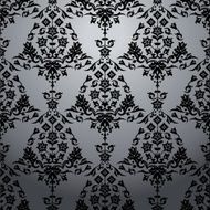 Wallpaper background with seamless damask pattern
