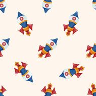 spaceship cartoon seamless pattern background N18