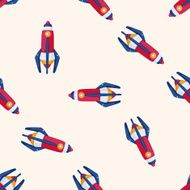 spaceship cartoon seamless pattern background N20