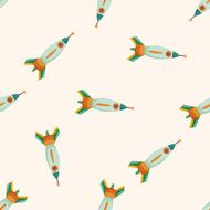 spaceship cartoon seamless pattern background N21