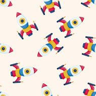 spaceship cartoon seamless pattern background N24