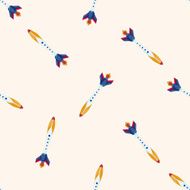 spaceship cartoon seamless pattern background N25