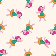 animal dancing cartoon seamless pattern background N5