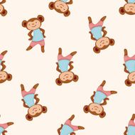 animal dancing cartoon seamless pattern background N7