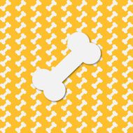 Background with bones on a yellow background vector graphics