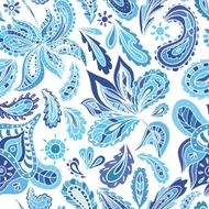 Blue Fresh Indian Vector Pattern N4
