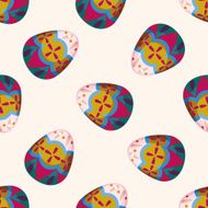 easter egg cartoon seamless pattern background N5