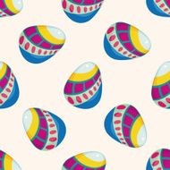 easter egg cartoon seamless pattern background N8