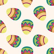 easter egg cartoon seamless pattern background N9