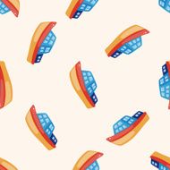Transportation boat cartoon seamless pattern background N3