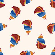 Transportation boat cartoon seamless pattern background N4