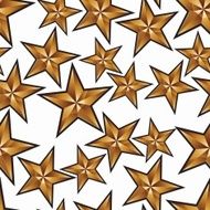 Celebration idea vector background pentagonal golden stars