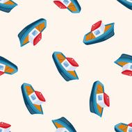 Transportation boat cartoon seamless pattern background N10