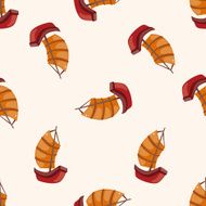 Transportation boat cartoon seamless pattern background N12
