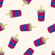 soda drinks cartoon seamless pattern background N2