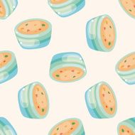 Corn chowder soup cartoon seamless pattern background N2