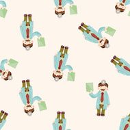 people theme doctor cartoon seamless pattern background N4